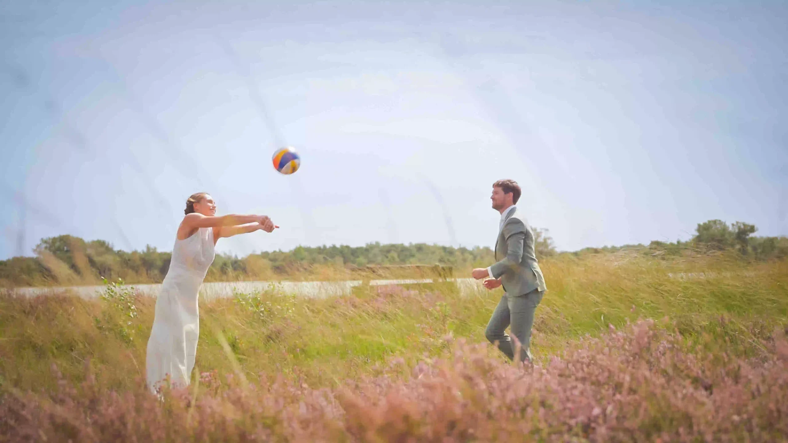 Bruid volleybal natuur